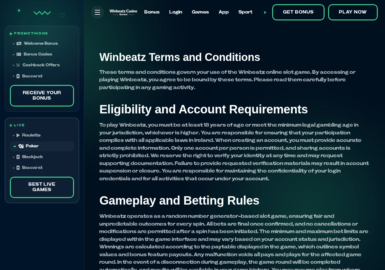 Winbeatz Casino: License and Security